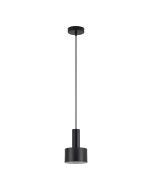 SE21-BL-4-MS1 ADEPT TUBE Black Pendant Black Metal Shade+ HOMELIGHTING 77-8540