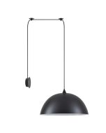 SE21-BL-B10-BL1W-MS50 ADEPT PENDANT Black Metal Shade Wall Lamp+ HOMELIGHTING 77-8890
