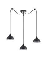 SE21-BL-B10-BL3-MS3 ADEPT PENDANT Black Metal Shade + HOMELIGHTING 77-9054