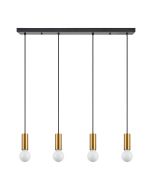 SE21-GM-4-4BL ADEPT TUBE Gold Matt Pendant+ HOMELIGHTING 77-8573