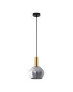 SE21-GM-4-GL2 ADEPT TUBE Gold Matt Pendant Smoked Glass+ HOMELIGHTING 77-8581