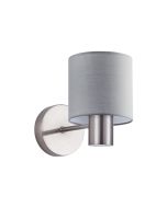 SE21-NM-16-SH2 ADEPT NICKEL MATT WALL LAMP GREY SHADE+ HOMELIGHTING 77-8300