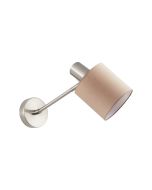 SE21-NM-22-SH3 ADEPT WALL LAMP Nickel Matt Wall lamp Brown Shade+ HOMELIGHTING 77-8330