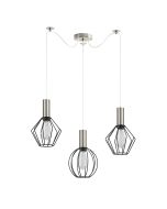 SE21-NM-4-BL3-GR12 ADEPT FLEX Nickel Matt Pendant Black Metal Grid+ HOMELIGHTING 77-8924