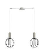 SE21-NM-4-NM2-GR2 ADEPT TUBE Nickel Matt Pendant Black Metal Grid+ HOMELIGHTING 77-8445