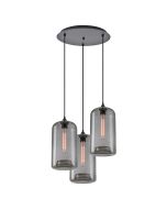 SE21-SM-19-30-3BL+ FEINT Smoked Glass Pendant+ HOMELIGHTING 77-8783