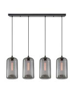 SE21-SM-19-30-4BL+ FEINT Smoked Glass Pendant+ HOMELIGHTING 77-8784