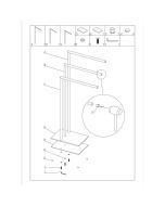 Tube black κρεμάστρα επιδαπέδια 3 θέσεων Sealskin  800201