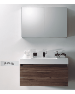 Έπιπλο Μπάνιου ECO-100 Βάση-Νιπτήρας 100 εκ.,Blum Metalbox System, Χρώμα Λευκή Λάκα Γυαλιστερή  FT21.100.019PBR