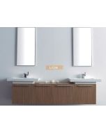Έπιπλο Μπάνιου ECO-160 160εκ. Βάση & δύο νιπτήρες, MFC Χρώμα Μελαμίνης L-oak FT21.160.002LO