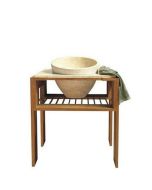 Έπιπλο & Νιπτήρας Πέτρινος Μπεζ Bati Surri