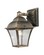 Απλίκα Εξ.Χώρου Φαναράκι Κάτω 18,5x14,5xH25cm Κράμα Αλουμινίου Χρυσή Πατίνα Sun Light RH1130W