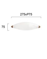 Απλίκα Μπάνιου Γυαλί  Σατινάτο/ Δέσιμο Χρώμιο, Μήκος 27,5cm Viokef Drop 422602