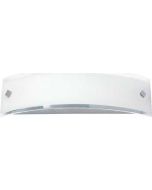 Απλίκα Μπάνιου Δίφωτη Χρώμιο, Γυαλί Σατινάτο, Μήκος 40cm Viokef Fina 454500