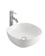 Επιτραπέζιος Νιπτήρας 41*41*14,5 εκ. Λευκή Πορσελάνη Domistyle A420