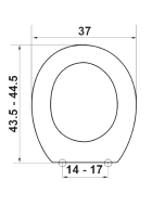 Κάλυμμα Λεκάνης WC ΜΠΑΧΑΜΑ  Β.Τ  43,5-44,5x37cm  Βακελιτικό Μπεζ Elvit 0012-Cream 