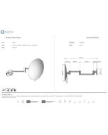 Καθρέπτης Μεγεθυντικός Επιτοίχιος Ø20 εκ.Διπλός Βραχίονας  Μεγέθυνση *3 Old Copper Mat Sanco Mirrors MR-701-M26