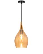 Κρεμαστό Μονόφωτο 1xE27 D200xH1500mm Γυαλί Μελί Viokef Next 4306401