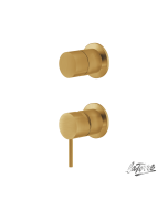 Μίκτης Εντοιχισμού 2 Εξόδων Elle316 La Torre Inox PVD Brushed Gold 35314-211