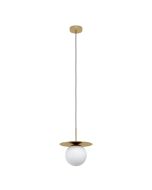 Μοντέρνο Κρεμαστό Φωτιστικό Μονόφωτο 1xE27 σε Χρυσό Χρώμα Eglo Arenales39952