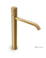 Μπαταρία Νιπτήρα Υψηλή με Βαλβίδα Clic-Clac Eletta Chester Eurorama Brushed Gold 168309P-201