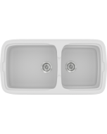 Νεροχύτης Κουζίνας 96x50,5εκ. Ένθετος Eρμάριο 100 εκ.Συνθετικός Granite Sand Sanitec Classic 305-21