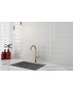 Πλακάκι Τοίχου Κουζίνας 10x20εκ. Λευκό Γυαλιστερό Metro White Glossy