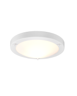 Πλαφονιέρα IP44 31xH8cm 1xE27 Λευκό Μέταλλο-Γυαλί Trio Lighting Condus 6801011-01