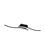 Πλαφονιέρα Οροφής 56x9xH7cm LED 2 SMD 5W 2x600lm 4000K Μέταλλο Μαύρο Ματ Trio Lighting Route R62472432