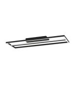 Πλαφονιέρα Οροφής 64x5cm Μεταλλική Μαύρη LED 3000-6500Κ 2600lm Ρυθμιζόμενη Τηλεχειριστήριο Eglo Calagrano-Z 900567