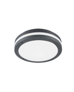 Πλαφονιέρα Οροφής IP54 Ανθρακί 30x9cm LED 11w 3000K 1180lm Trio Lighting Piave 676960142