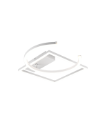 Πλαφονιέρα Οροφής Λευκή Ματ 54x42xH7cm LED 23,5w 4000K 3000lm Trio Lighting Pivot R62162131