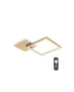 Πλαφονιέρα Οροφής Χρυσαφί 32,8cm LED 3000-6500Κ 2100lm 33cm Μνήμη,Tηλεχειριστήριο, Νυχτός Eglo Gafares 900424