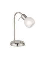 Πορτατίφ 13xH20cm Λευκό Καπέλο Βάση Νίκελ Ματ Trio Lighting Antibes R50171007