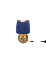 Πορτατίφ 16xH26cm Μπλε Καπέλο Χρυσή Βάση  Trio Lighting Sophia R50821012