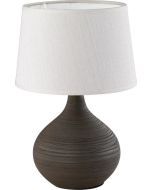 Πορτατίφ 20xH29cm 1xE14 Λευκό Καπέλο Βάση Καφέ Trio Lighting Martin R50371026