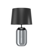 Πορτατίφ D35xH60,5cm 1xE27 Μαύρο Καπέλο Διάφανη Βάση Eglo Cuite 390063