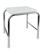 Σκαμπώ Λουτρού Γενικής Χρήσης 36x27x40 εκ.  Πόδια Μέταλλο Επιχρωμιωμένο, Κάθισμα Πλαστικό Elvit 0035 