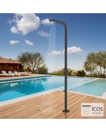 Στήλη Ντουζιέρας εξωτερικού χώρου με μίκτη DONAMIX, ICOS PVD Black Matt AISI316 DONAMIX-401