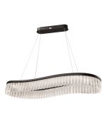 Φωτιστικό Κρεμαστό 1000xH1200mm Led 41w 1600 lm 3000K Μαύρο-Κρύσταλλα Viokef Crystal  4291700