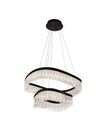 Φωτιστικό Κρεμαστό 600xH1200mm Led 51w 2000 lm 3000K Μαύρο-Κρύσταλλα Viokef Crystal  4291600