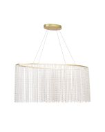Φωτιστικό Κρεμαστό 900xH1415mm Led 38w 2350lm 3000K Χρυσαφί-Κρύσταλλα Viokef Sol 4306300
