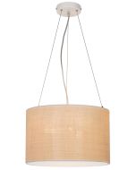 Φωτιστικό Κρεμαστό Ø400x250xH1285mm 3xE27 Ψάθα-Μέταλλο-PC Φυσικό-Λευκό Viokef Amanda 4278600