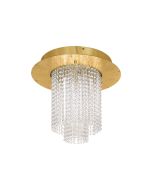 Φωτιστικό Οροφής Ø500xH420 mm Led 10x4,3watt 550lm Warm White Χρυσαφί-Διάφανα Κρύσταλλα Eglo Vilalones 39398