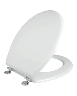 Κάλυμμα Λεκάνης WC Bαρέως Τύπου MDF Λευκό Μ36x40-46cm Οπές 11-20cm Elvit 0039