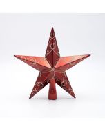 ΠΛΑΣΤΙΚΗ ΚΟΡΥΦΗ, KOKKINH, ΜΕ ΧΡΥΣΟ GLITTER, 20cm Eurolamp 600-47826