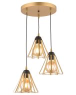 PDT 1255-3 AB 3/Φ ΤΡΙΓΩΝΑ ΣΕ ΡΟΖΕΤΑ 3ΧΕ27 ARlight 0103525