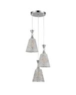 PDC 3460-3 ΡΟΖΕΤΑ ΝΙΚΕΛ 3/Φ  ΚΩΝΟΙ ΣΥΡΜΑΤΙΝΟΙ 3xE-27 ARlight 0104551