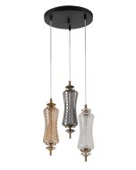 PDC 1287-3  ΡΟΖΕΤΑ 3/Φ ΜΕ  ΜΑΚΡΟΣΤΕΝΑ ΓΥΑΛΙΝΑ  LED- 3Χ7W ΔΙΑΚΟΣΜΗΤΙΚΟ ΚΡΥΣΤΑΛΛΟ ARlight 0104616