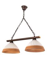 PDA 120-2 2/Φ ΡΑΓΑ ΣΚΟΥΡΙΑ ΛΕΥΚΟ/ΚΑΦΕ ΦΑΣΑ ΓΥΑΛΙ  2ΧΕ27 ARlight 0108415